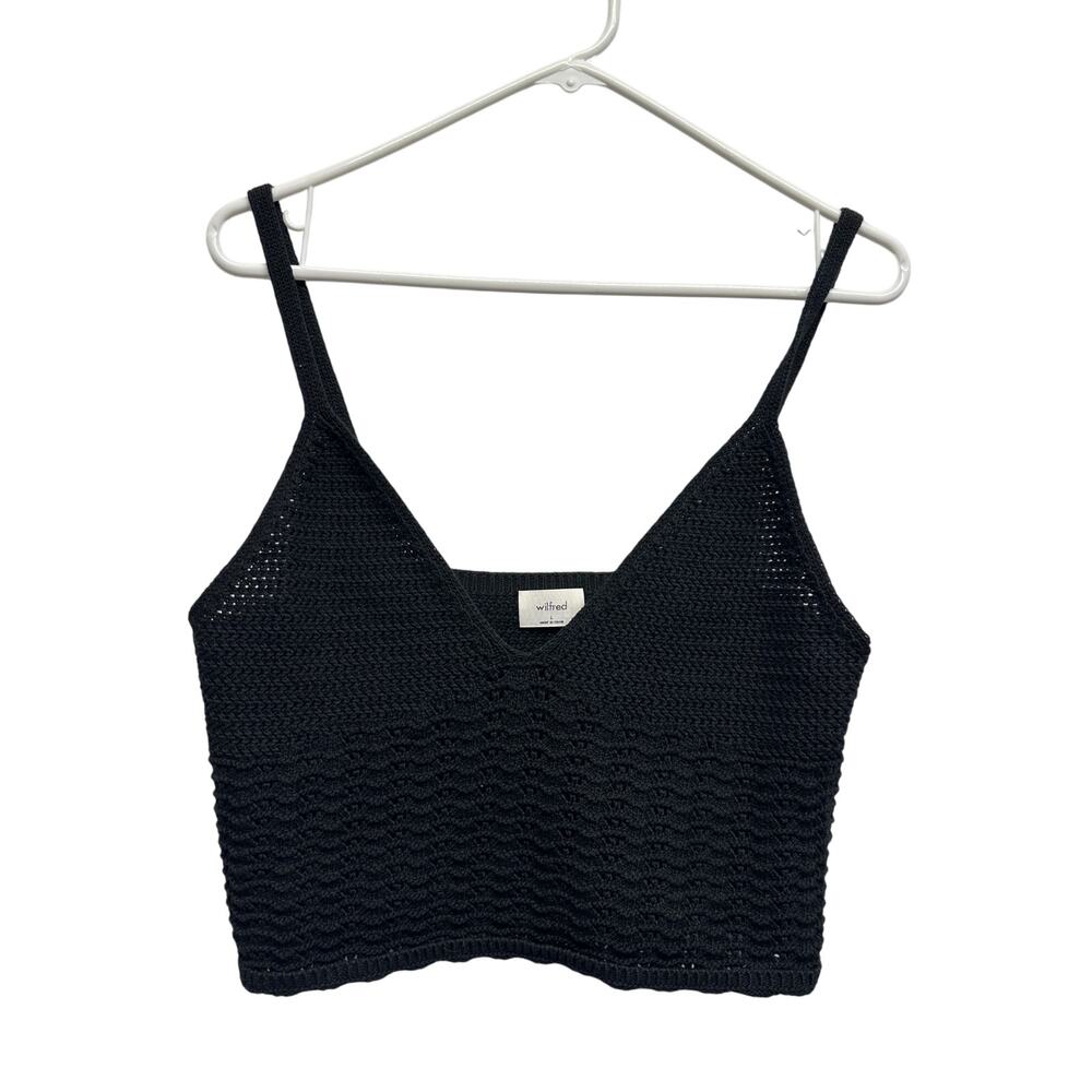Wilfred Black Knit Cropped Top